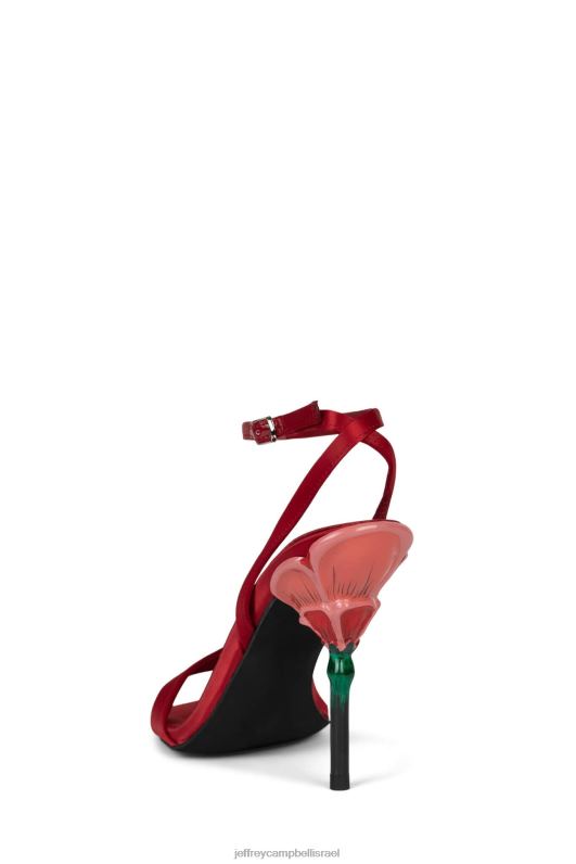 il Jeffrey Campbell רוזנה סנדל עם עקבים נשים מולטי סאטן אדום NN6N61424