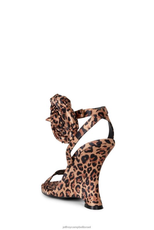 il Jeffrey Campbell פרח בר סנדל עם עקבים נשים צ'יטה סאטן שזוף NN6N61428