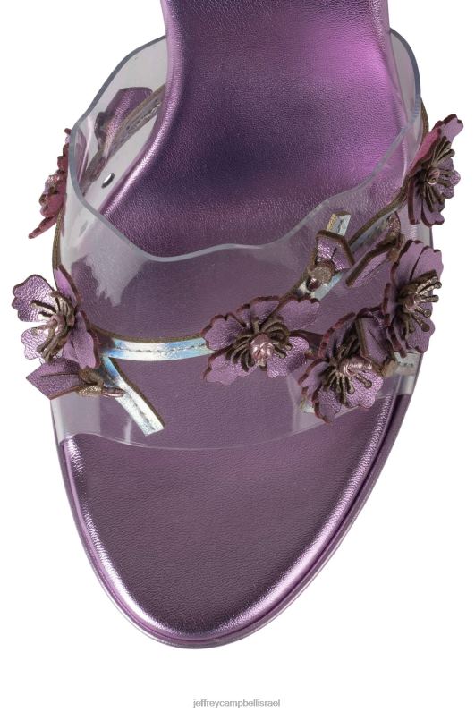 il Jeffrey Campbell הכי טרי סנדל עם עקבים נשים שילוב מטאלי לילך NN6N61437