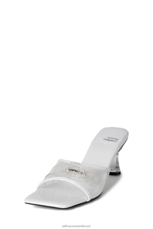 il Jeffrey Campbell להדק את סנדל עם עקבים נשים לבן שקוף NN6N61443