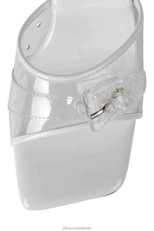 il Jeffrey Campbell להדק את סנדל עם עקבים נשים לבן שקוף NN6N61443