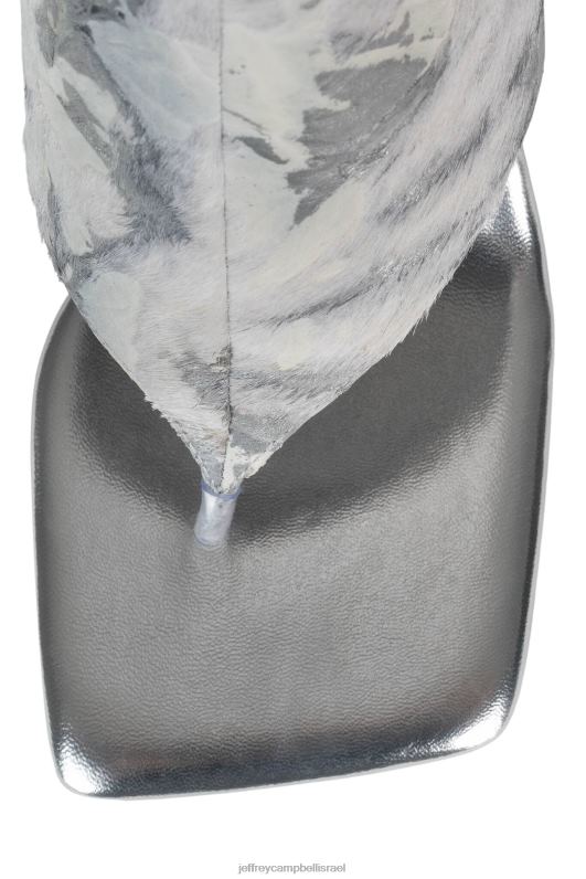 il Jeffrey Campbell חשף-ו סנדל עם עקבים נשים משולבת לבן אפור NN6N61456