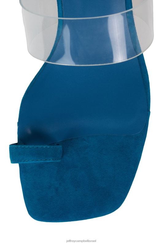 il Jeffrey Campbell לחשב סנדל עם עקבים נשים זמש כחול זהב NN6N61464