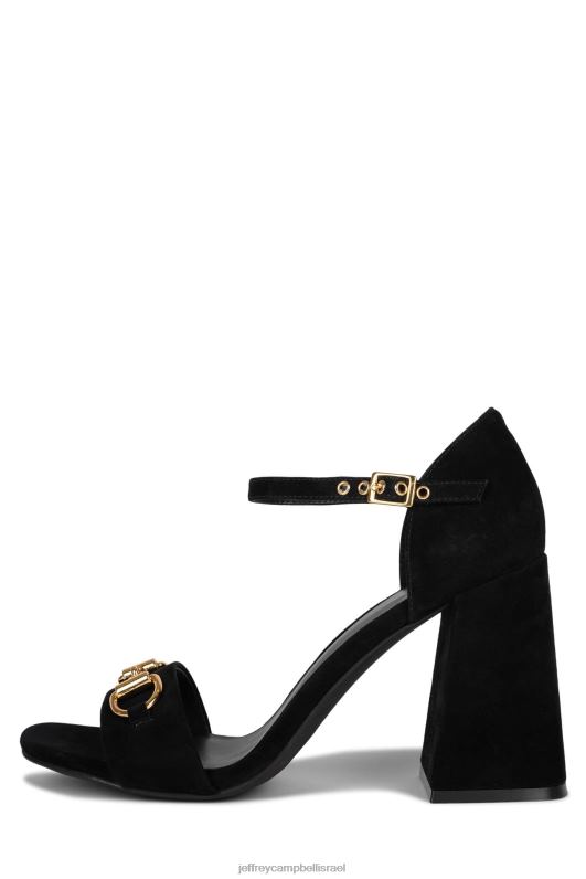 il Jeffrey Campbell כוכב פופ-ב סנדל עם עקבים נשים זמש שחור זהב NN6N61480