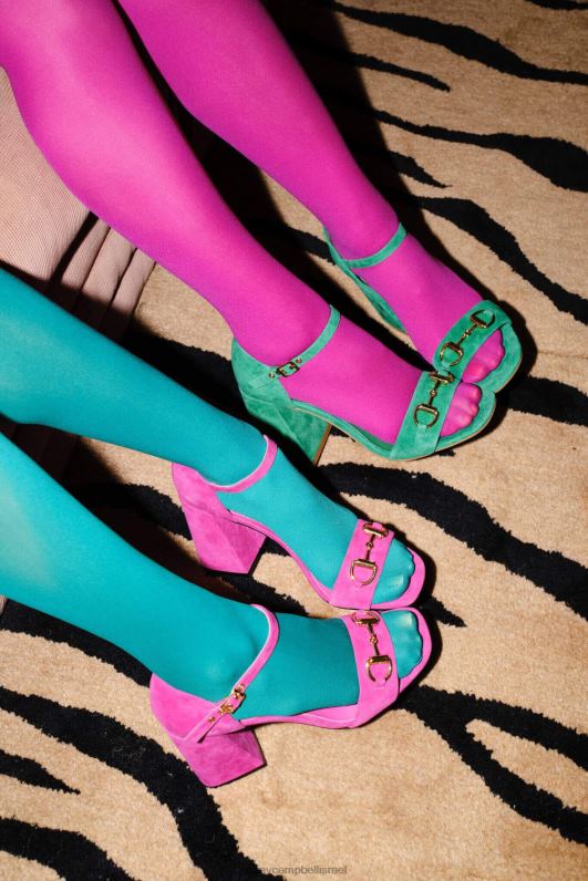 il Jeffrey Campbell כוכב פופ-ב סנדל עם עקבים נשים זמש שחור זהב NN6N61480