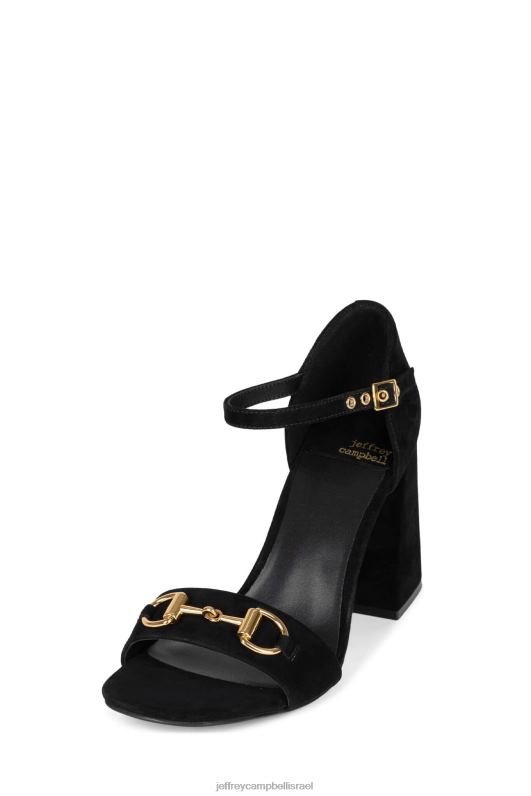 il Jeffrey Campbell כוכב פופ-ב סנדל עם עקבים נשים זמש שחור זהב NN6N61480