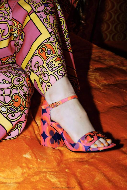 il Jeffrey Campbell כוכב פופ-ב סנדל עם עקבים נשים אדום כחול מולטי NN6N61483