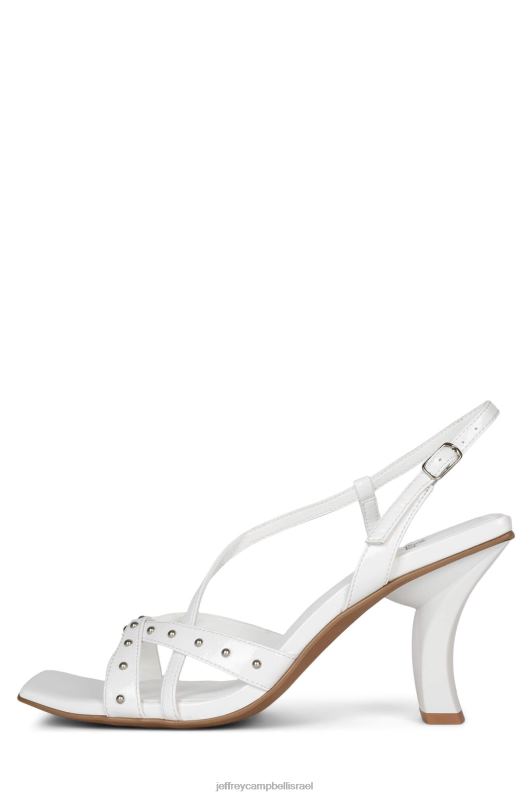 il Jeffrey Campbell פאנקד סנדל עם עקבים נשים פטנט קמט לבן NN6N61486