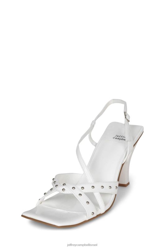 il Jeffrey Campbell פאנקד סנדל עם עקבים נשים פטנט קמט לבן NN6N61486
