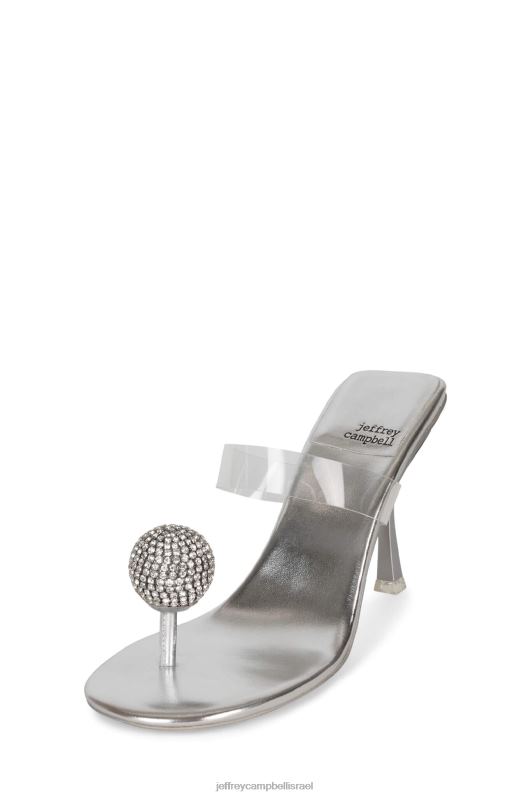 il Jeffrey Campbell מְלוּטָשׁ סנדל עם עקבים נשים כסף שקוף NN6N61501