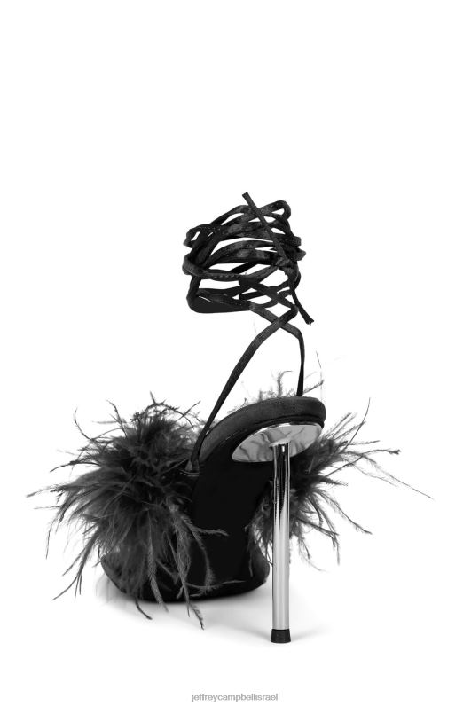 il Jeffrey Campbell עֲדִינוּת סנדל עם עקבים נשים כסף שחור NN6N61503