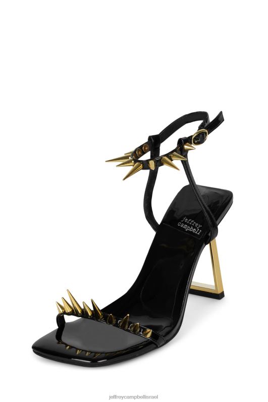 il Jeffrey Campbell לחדד סנדל עם עקבים נשים זהב פטנט שחור NN6N61512