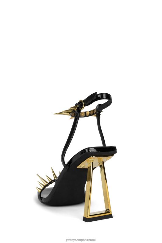 il Jeffrey Campbell לחדד סנדל עם עקבים נשים זהב פטנט שחור NN6N61512