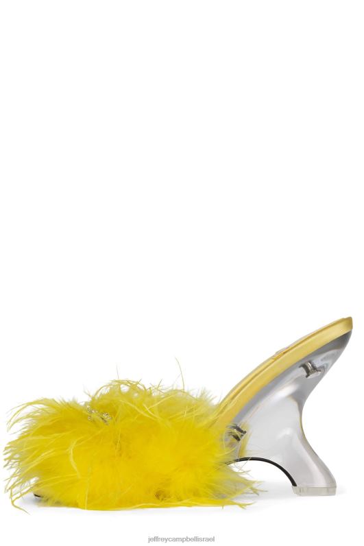 il Jeffrey Campbell דודי סנדל עם עקבים נשים כסף צהוב NN6N61515