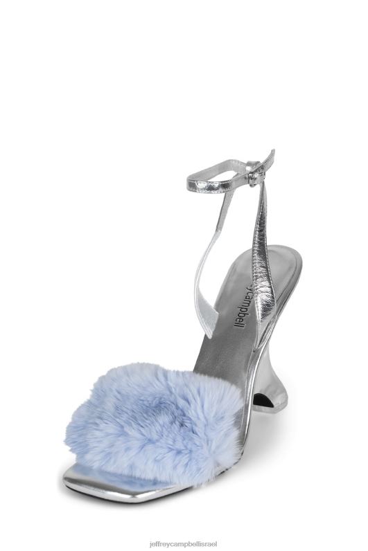 il Jeffrey Campbell קוֹסֵם סנדל עם עקבים נשים כחול כסוף NN6N61516