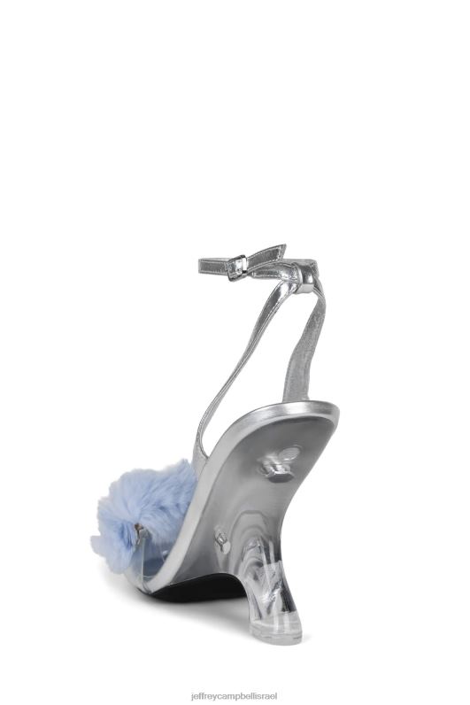 il Jeffrey Campbell קוֹסֵם סנדל עם עקבים נשים כחול כסוף NN6N61516