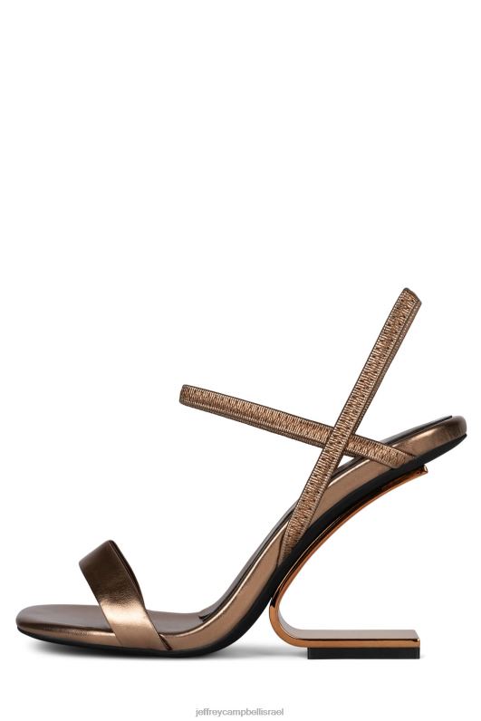 il Jeffrey Campbell גֵאוֹמֶטרִי סנדל עם עקבים נשים ברונזה ברונזה NN6N61519
