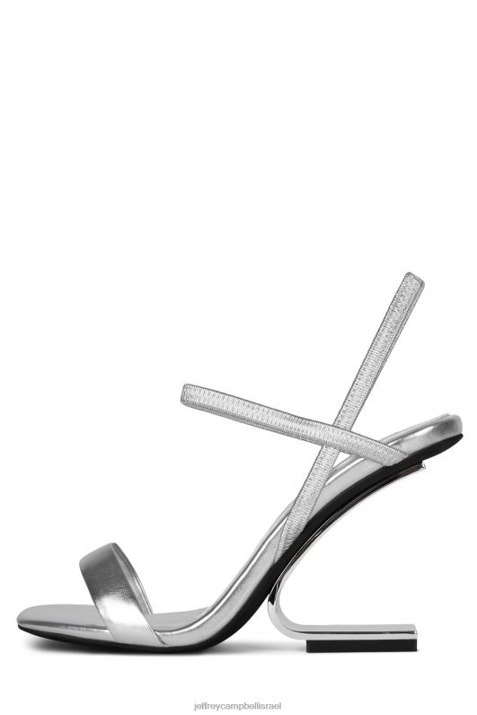 il Jeffrey Campbell גֵאוֹמֶטרִי סנדל עם עקבים נשים כסף כסף NN6N61520