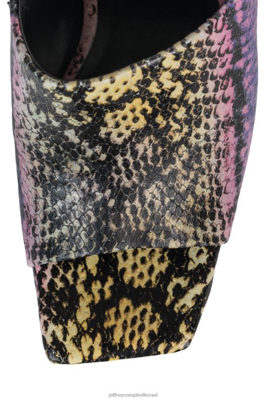 il Jeffrey Campbell משפיע סנדל עם עקבים נשים נחש צהוב סגול NN6N61521