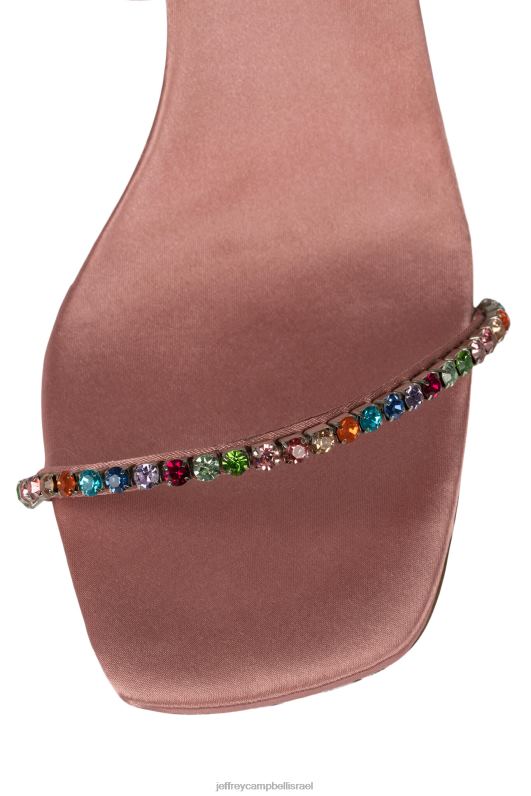 il Jeffrey Campbell מַקסִים וּמְפוּאָר סנדל עם עקבים נשים ורוד סאטן תכשיט רב בהיר NN6N61530