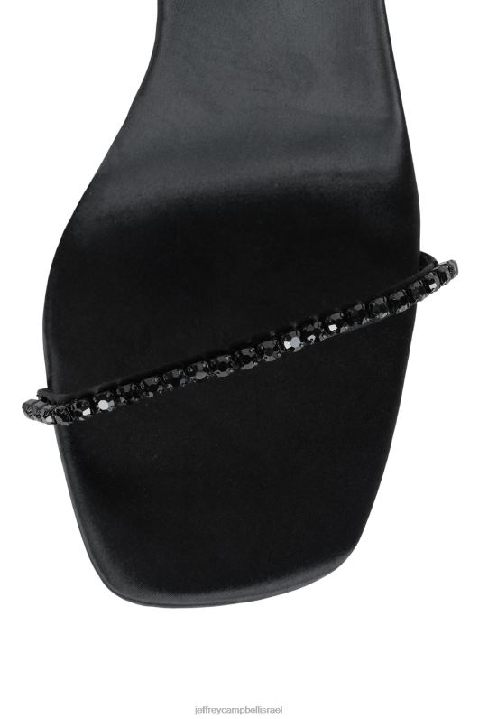 il Jeffrey Campbell מַקסִים וּמְפוּאָר סנדל עם עקבים נשים שחור סאטן שחור NN6N61531