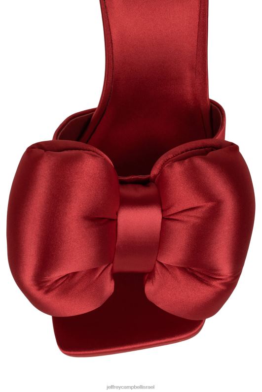 il Jeffrey Campbell להשתחוות סנדל עם עקבים נשים זהב סאטן אדום NN6N61536