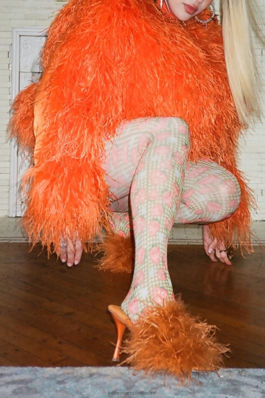 il Jeffrey Campbell נֶהָג סנדל עם עקבים נשים תפוז NN6N61545