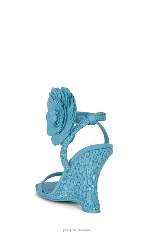 il Jeffrey Campbell פלורלין סנדל עם עקבים נשים נצנצים אקווה NN6N61550