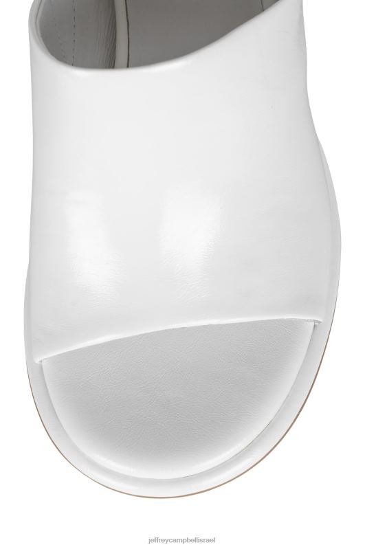 il Jeffrey Campbell משתמע סנדל עם עקבים נשים פטנט קמט לבן NN6N61562