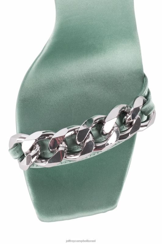 il Jeffrey Campbell אגם כסוף סנדל עם עקבים נשים טורקיז סאטן כסף NN6N61570