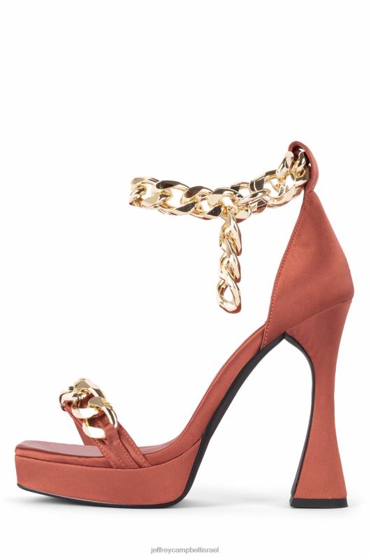 il Jeffrey Campbell אגם כסוף סנדל עם עקבים נשים חלודה סאטן זהב NN6N61571