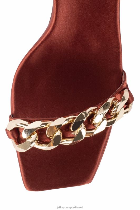 il Jeffrey Campbell אגם כסוף סנדל עם עקבים נשים חלודה סאטן זהב NN6N61571