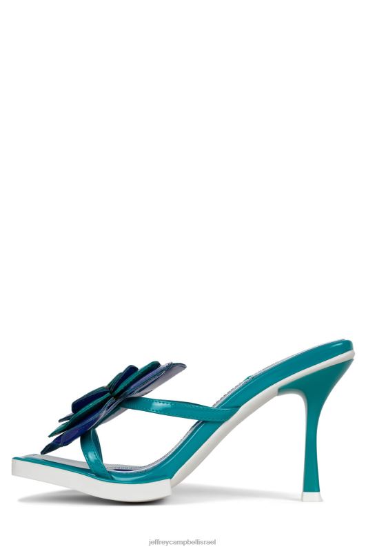 il Jeffrey Campbell נָטוּעַ סנדל עם עקבים נשים משולבת פטנט כחול NN6N61578