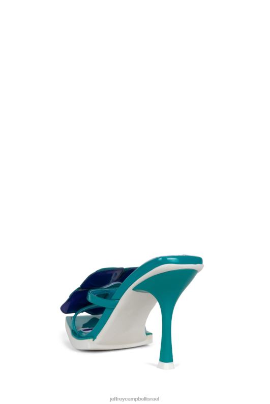 il Jeffrey Campbell נָטוּעַ סנדל עם עקבים נשים משולבת פטנט כחול NN6N61578