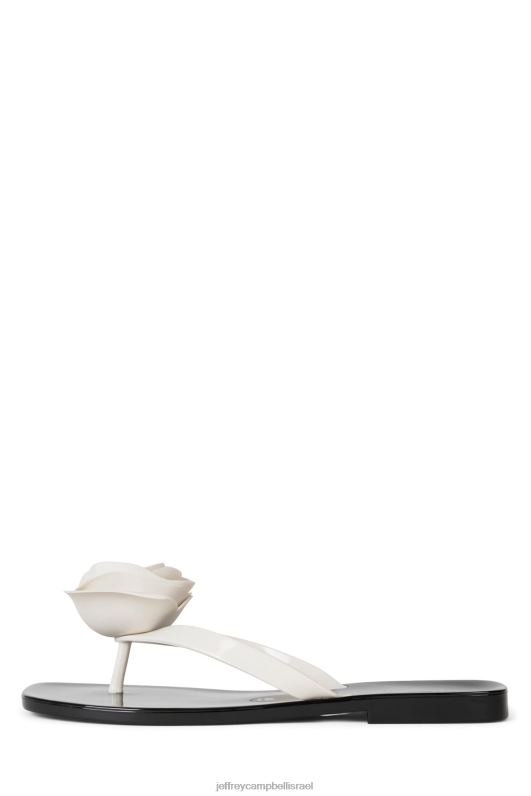 il Jeffrey Campbell כל כך מתוק סנדלים נשים קרם מבריק שחור מבריק NN6N6158