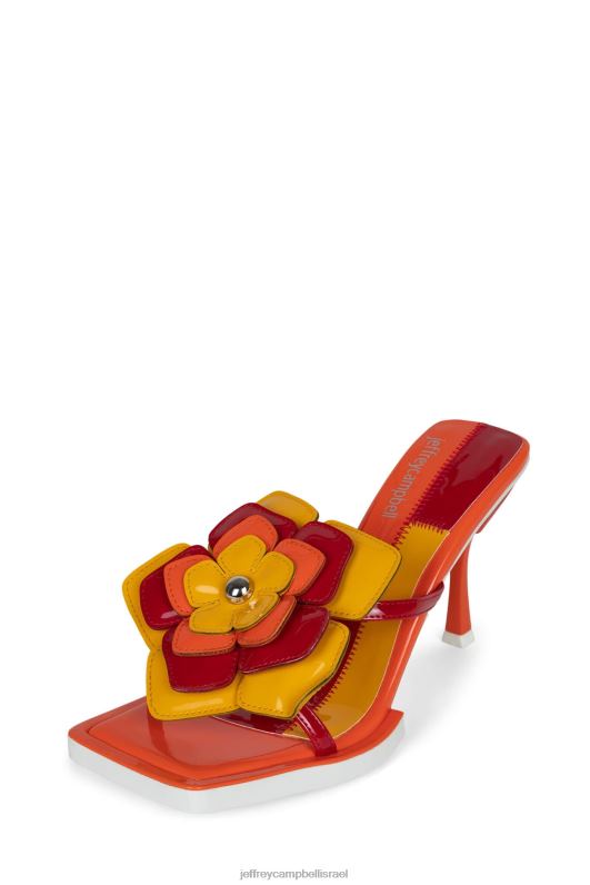 il Jeffrey Campbell נָטוּעַ סנדל עם עקבים נשים קומבו פטנט כתום NN6N61580