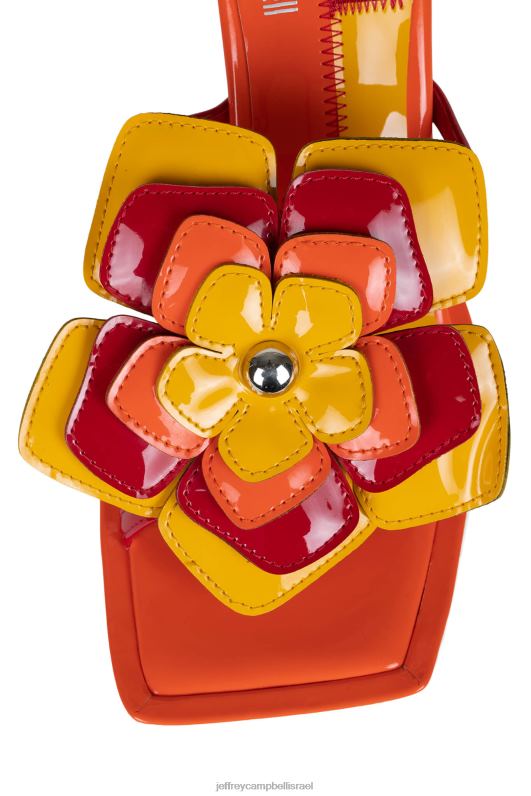 il Jeffrey Campbell נָטוּעַ סנדל עם עקבים נשים קומבו פטנט כתום NN6N61580