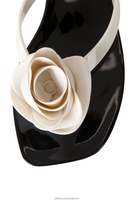 il Jeffrey Campbell כל כך מתוק סנדלים נשים קרם מבריק שחור מבריק NN6N6158