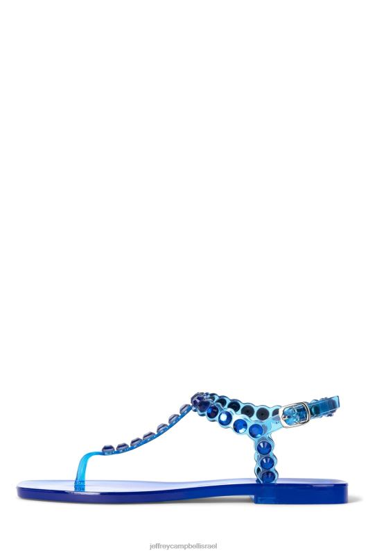 il Jeffrey Campbell ג'מין סנדלים נשים כחול מבריק NN6N6160