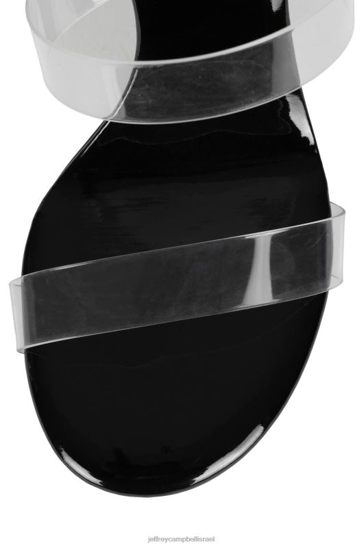 il Jeffrey Campbell אֱלוֹהוּת סנדל עם עקבים נשים שחור שקוף שחור פטנט NN6N61601