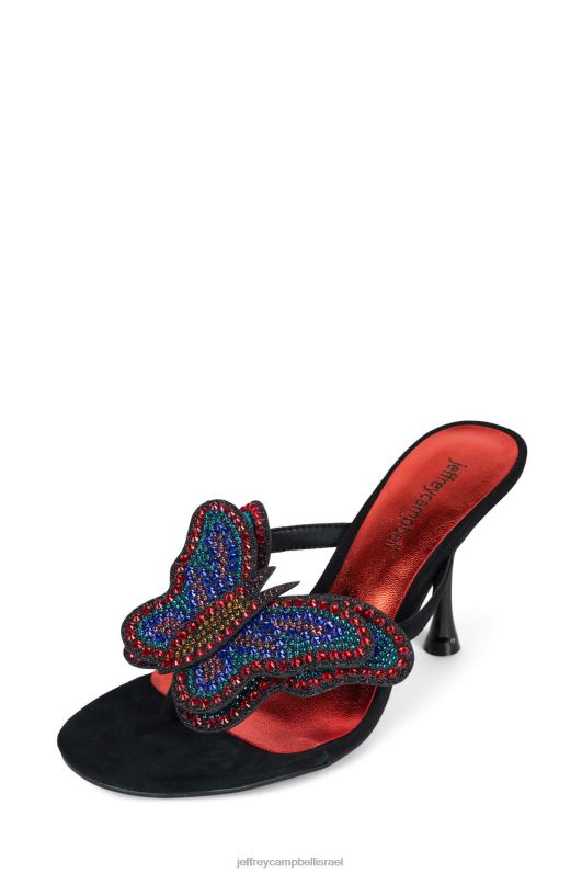 il Jeffrey Campbell חלום בהקיץ סנדל עם עקבים נשים זמש שחור כחול אדום NN6N61602