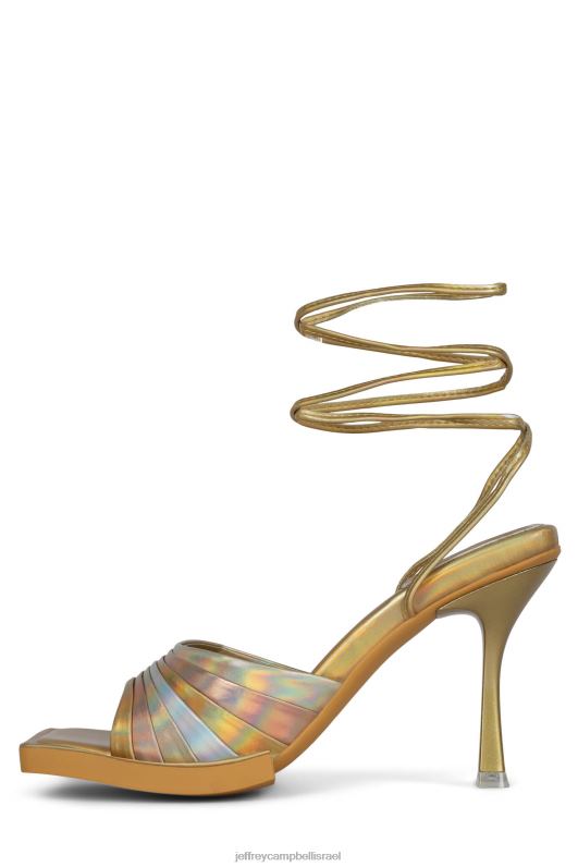 il Jeffrey Campbell נשא סנדל עם עקבים נשים זהב מולטי NN6N61607