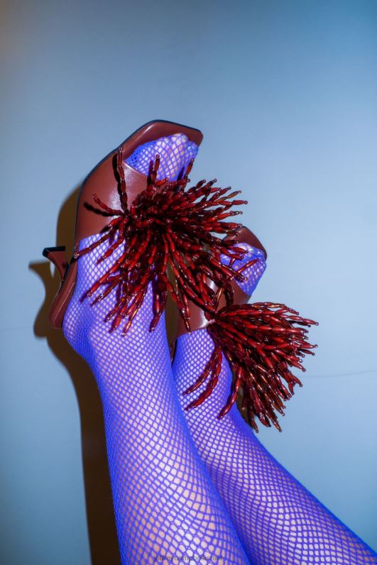 il Jeffrey Campbell מר-ביג-פום סנדל עם עקבים נשים לבנה אדומה NN6N61609