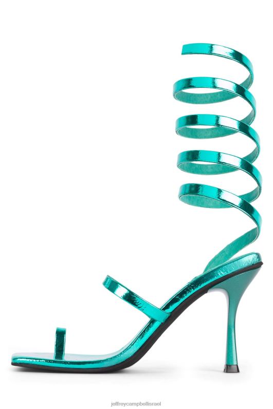 il Jeffrey Campbell לוזיה סנדל עם עקבים נשים ירוק מתכתי NN6N61620