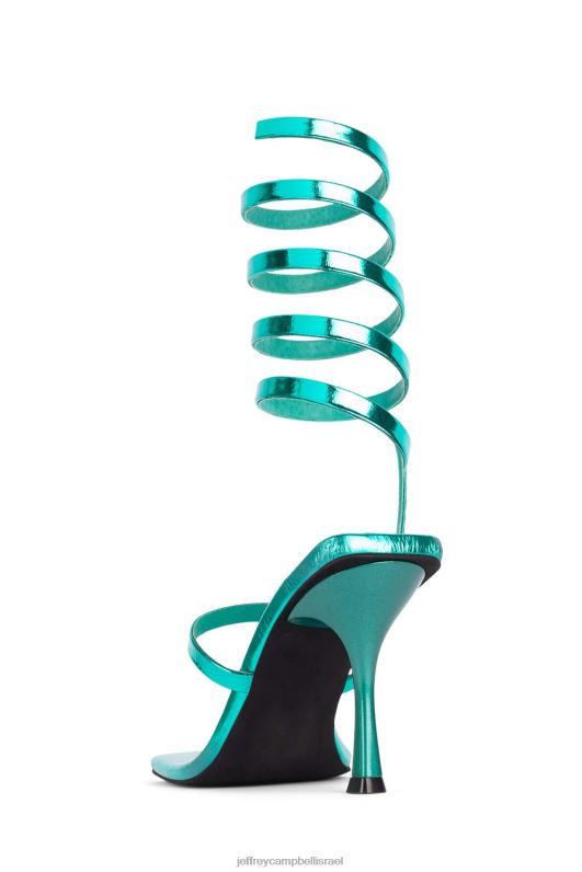 il Jeffrey Campbell לוזיה סנדל עם עקבים נשים ירוק מתכתי NN6N61620