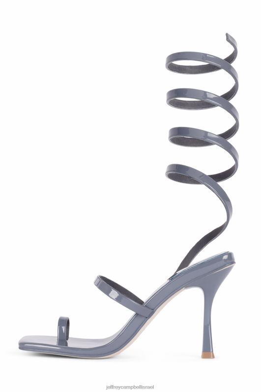 il Jeffrey Campbell לוזיה סנדל עם עקבים נשים פטנט חיל הים המאובק NN6N61627