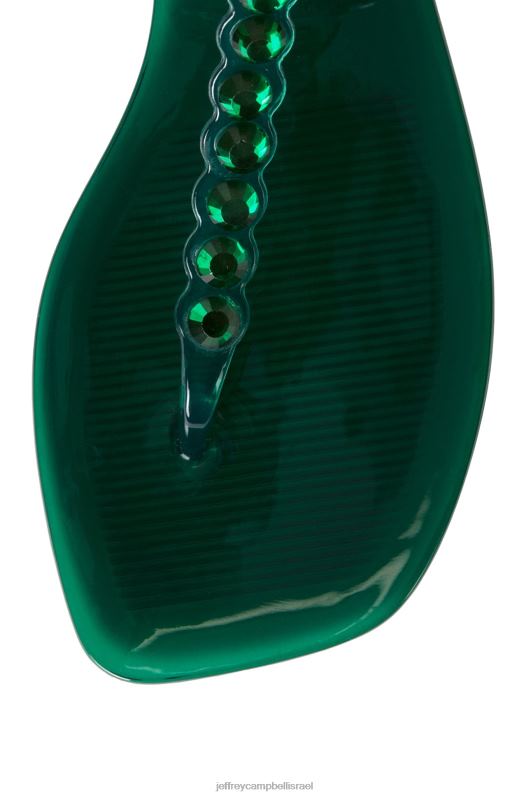 il Jeffrey Campbell ג'מין סנדלים נשים ירוק כהה מבריק NN6N6162