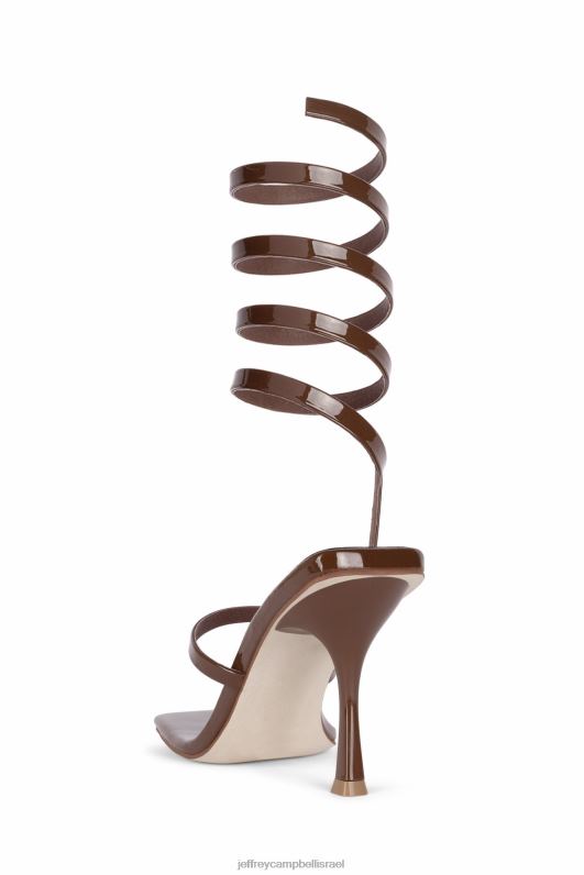 il Jeffrey Campbell לוזיה סנדל עם עקבים נשים פטנט חום NN6N61630