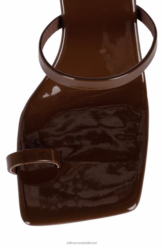 il Jeffrey Campbell לוזיה סנדל עם עקבים נשים פטנט חום NN6N61630