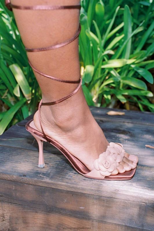 il Jeffrey Campbell רוזי סנדל עם עקבים נשים סאטן חום טבעי כהה NN6N61638
